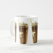 dessert, chocolade schudden en schuim koffiemok (Voorkant links)