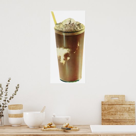  dessert, chocolade schudden en schuim poster (Keuken)