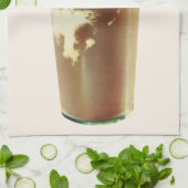 dessert, chocolade schudden en schuim theedoek (Gevouwen)