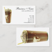  dessert, chocolade schudden en schuim visitekaartje (Voorkant / Achterkant)