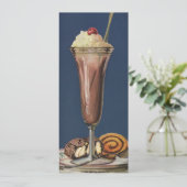  dessert, Chocolate Shake Birthday Party Kaart (Staand voorkant)