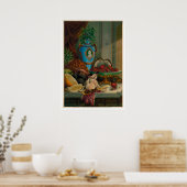 Dessert. Chromolithografen; Stilleven prints 1910 (Keuken)