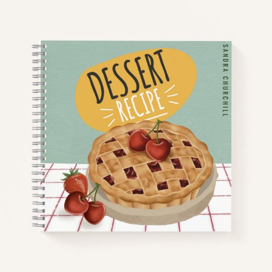 Dessert Cookbook Bked Goods Recipalized Personaliz Notitieboek (Voorkant)