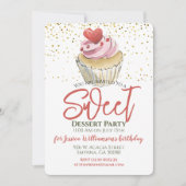 Dessert Cupcake Feest Kaart (Voorkant)