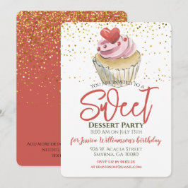 Dessert Cupcake Feest Kaart