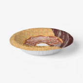 Dessert,Donut Choco Glaze, Gesmolten Chocolade  Papieren Kommen (Gebogen)