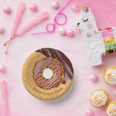 Dessert,Donut Choco Glaze, Gesmolten Chocolade  Papieren Kommen (Feest)