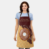 Dessert,Donut Choco glazuur, Gesmolten Chocolade  Schort (Gedragen)