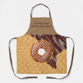 Dessert,Donut Choco Glazuur, Gesmolten Chocolade  Schort (Voorkant)