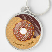 Dessert,Donut Choco Glazuur, Gesmolten Chocolade  Sleutelhanger (Voorkant)