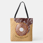 Dessert,Donut Choco Glazuur, Gesmolten Chocolade Tote Bag (Voorkant)