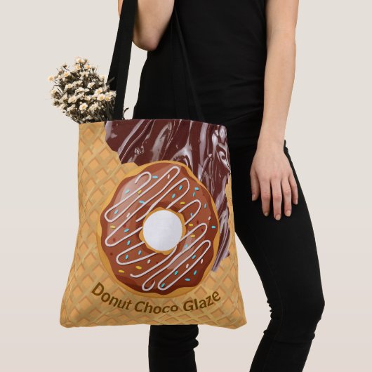 Dessert,Donut Choco Glazuur, Gesmolten Chocolade Tote Bag (Dichtbij)