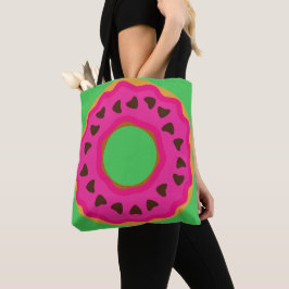 Dessert,Donut,Donut met glazuur en choco,Modern,  Tote Bag