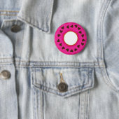 Dessert,Donut,Donut met glazuur en choco Ronde Button 5,7 Cm (In situ)