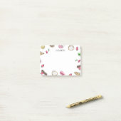 Dessert Doodles | Aangepaste naam Post-it® Notes (Op bureau)