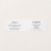 Dessert Doodles - Blue Catering Visitekaartje (Binnenkant ongevouwen)