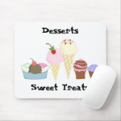 Dessert en Sweet-behandelingen Muismat (Met muis)