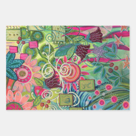 Dessert Flowers Inpakpapier Vel