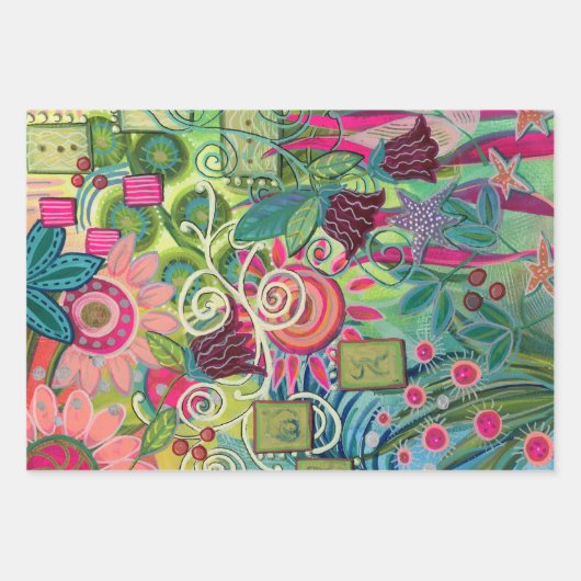 Dessert Flowers Inpakpapier Vel (Voorkant)