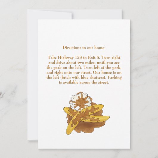 Dessert Food Kaart (Achterkant)