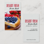 Dessert Fresh, Cheesecake, Pastry Chef, Baker Visitekaartje (Voorkant / Achterkant)