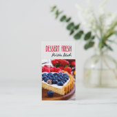 Dessert Fresh, Cheesecake, Pastry Chef, Baker Visitekaartje (Staand voorkant)