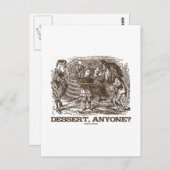 Dessert, iemand? (Unicorn Alice Lion Wonderland) Briefkaart (Voorkant / Achterkant)