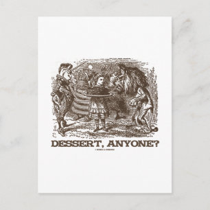 Dessert, iemand? (Unicorn Alice Lion Wonderland) Briefkaart