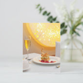 Dessert in restaurant briefkaart (Staand voorkant)