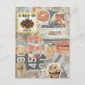 Dessert & Koffie  Ephemera Decoupage Briefkaart (Voorkant)