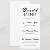 Dessert Menu Zwangerschapsaankondiging Unieke Open (Voorkant / Achterkant)
