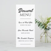 Dessert Menu Zwangerschapsaankondiging Unieke Open (Staand voorkant)