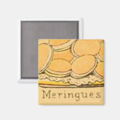  dessert meringue koekjesmagneet magneet (Voorkant / Achterkant)