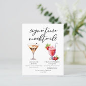 Dessert Mocktails Chocolade Aardbeien Dranken Menu (Staand voorkant)