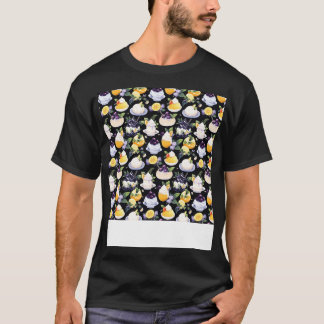 Dessert Naadloze Patroon Patisserie Kawaii Schatti T-shirt