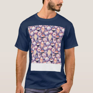 Dessert Naadloze Patroon Patisserie Kawaii Schatti T-shirt