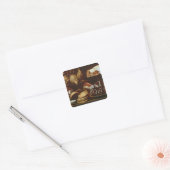 Dessert of het bord van de consument vierkante sticker (Envelop)