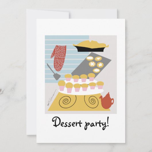 Dessert Party Invitation sjabloon Kaart (Voorkant)