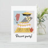Dessert Party Invitation sjabloon Kaart (Staand voorkant)