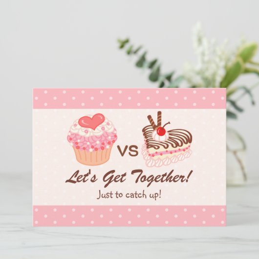 Dessert Party. Kaart (Staand voorkant)