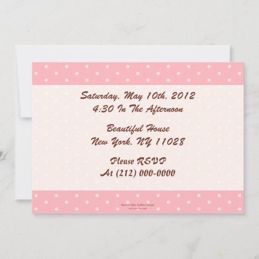 Dessert Party. Kaart (Achterkant)