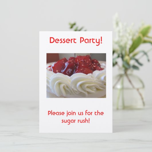 Dessert Party Kaart (Staand voorkant)