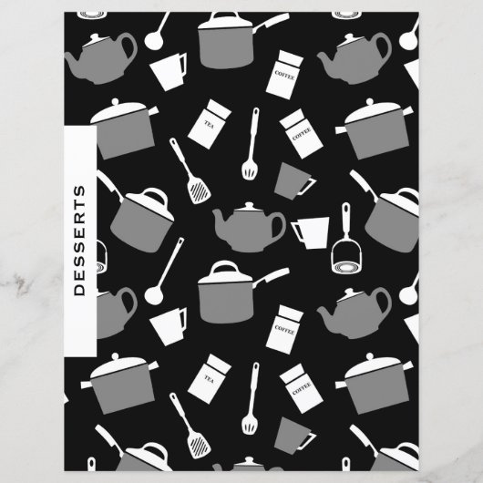 Dessert Recipe Divider | Zwart-witkeuken (Achterkant)
