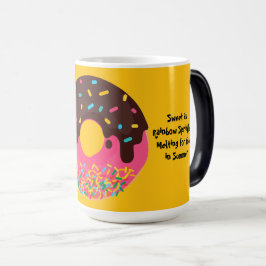 Dessert, Regenboog Spikkels Donut, Doughnut Magische Mok