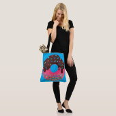 Dessert, regenboog spikkels donut, doughnut tote bag (Op model)