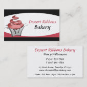 Dessert Ribbons Cupcake Bakery Visitekaartjes (Voorkant / Achterkant)