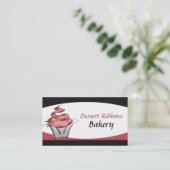 Dessert Ribbons Cupcake Bakery Visitekaartjes (Staand voorkant)