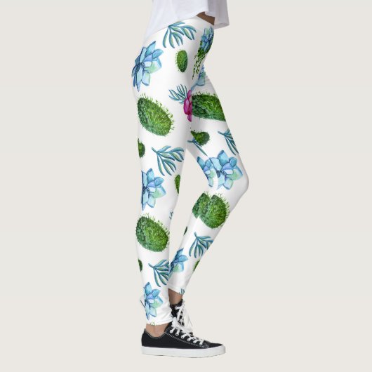 Dessert roze bessen | Botanische Boho Floral Leggings (Rechts)