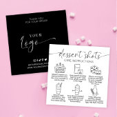 Dessert Shooters Instructies Minimale taart Shots Vierkante Visitekaartje