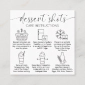 Dessert Shooters Instructies Minimale taart Shots Vierkante Visitekaartje (Voorkant)
